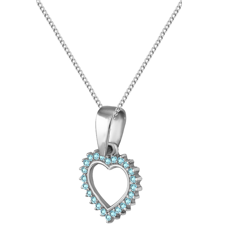

Кулон из серебра с кубическими циркониями Twiddle Jewelry Голубой 0.92 г (П112г)