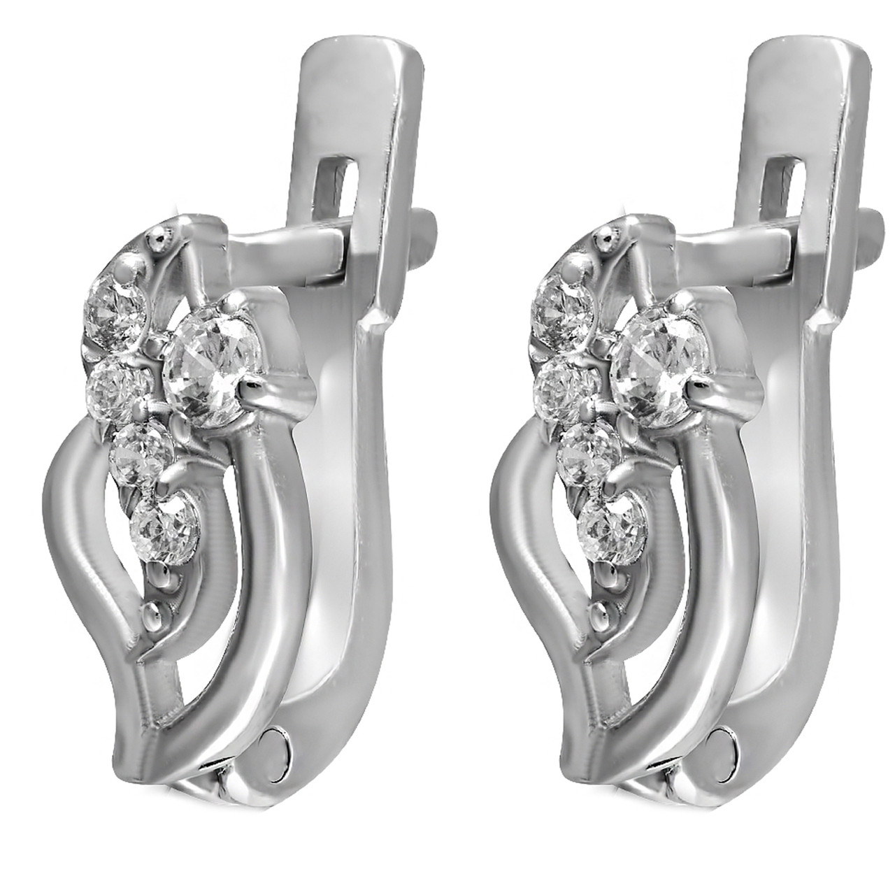 

Серьги Twiddle jewelry с кубическим цирконием 1.09 г (С026)