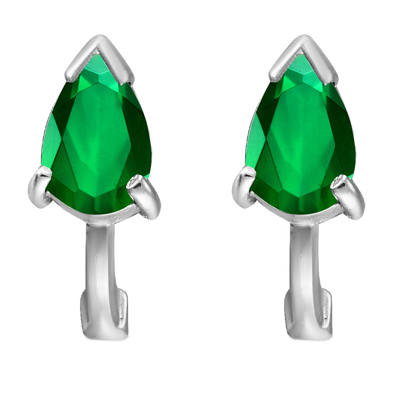 

Серьги из серебра с цирконием зеленый Twiddle Jewelry Зеленые 1.9 г (С001з)