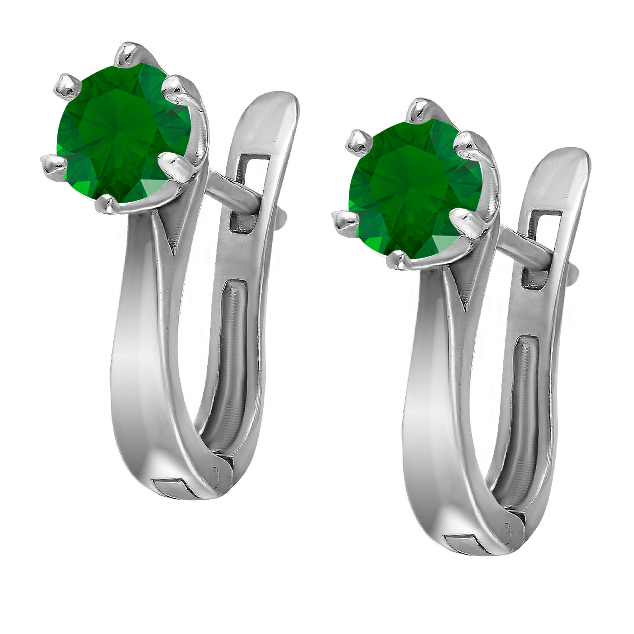 

Серьги из серебра с кубическим цирконием Twiddle Jewelry Зеленый 2.55 г (С028з)