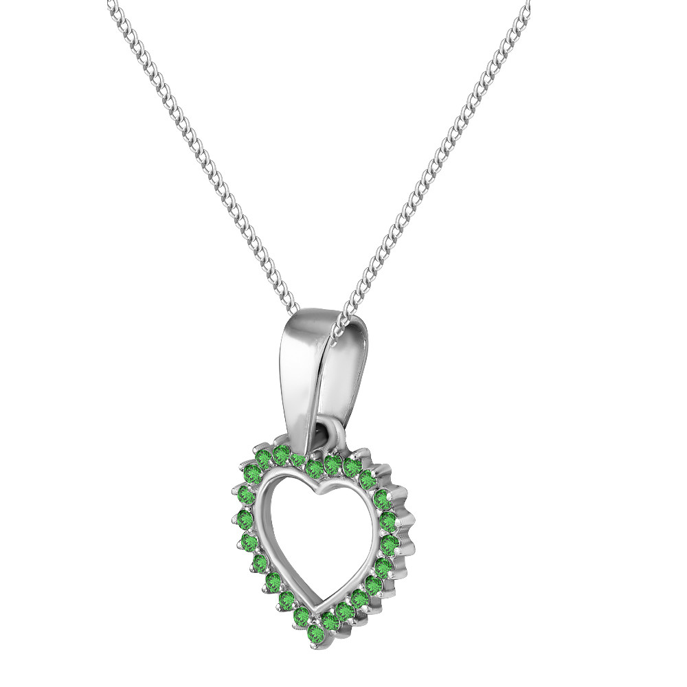 

Кулон из серебра с кубическими циркониями Twiddle Jewelry Зеленый 1.88 г (П112з)