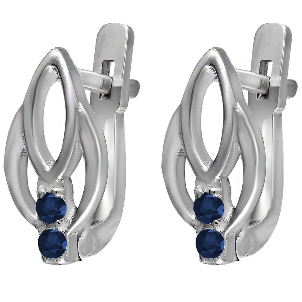 

Серьги из серебра с кубическим цирконием Twiddle Jewelry Синий 1.04 г (С025с)