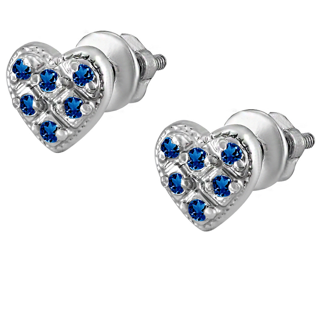 

Серьги из серебра с кубическим цирконием Twiddle Jewelry Синие 1.0 г (С040с)
