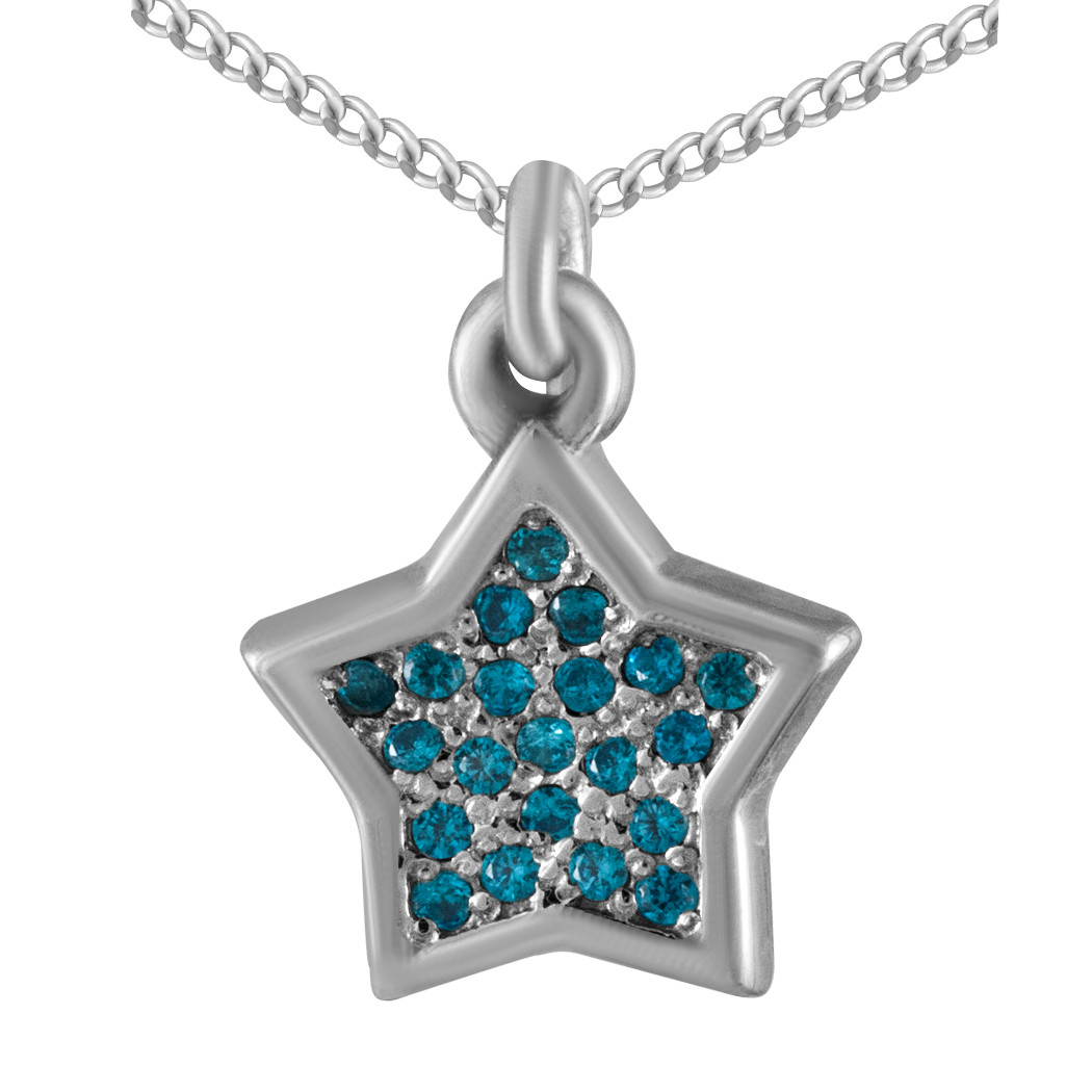 

Кулон из серебра с кубическими циркониями Twiddle Jewelry Синий 1.08 г (П128с)