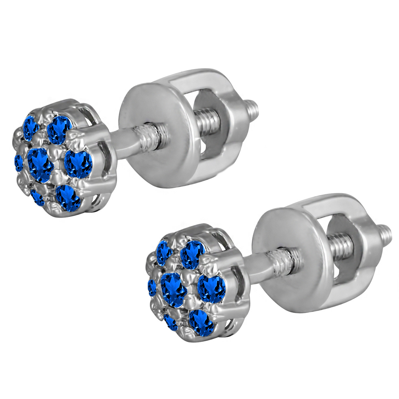 

Серьги из серебра с кубическими циркониями Twiddle Jewelry Синие 1.08 г (С039с)