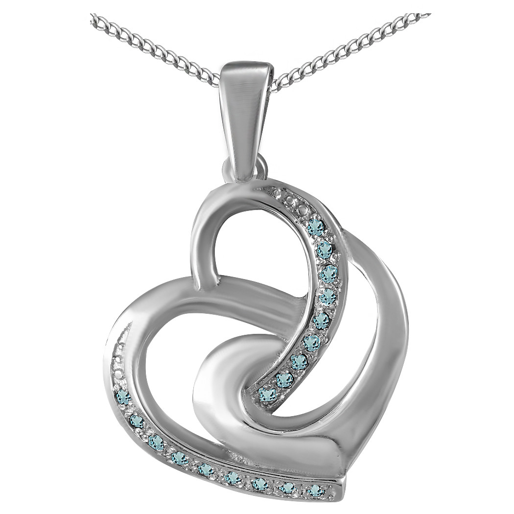 

Кулон из серебра с кубическими циркониями Twiddle Jewelry Голубой 2.0 г (П122г)