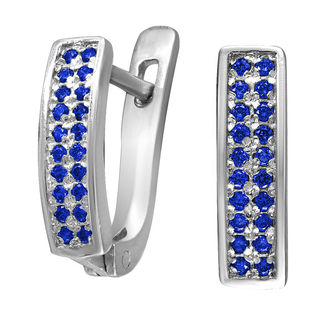 

Серьги из серебра с кубическими циркониями Twiddle Jewelry Синие 2.06 г (С035с)