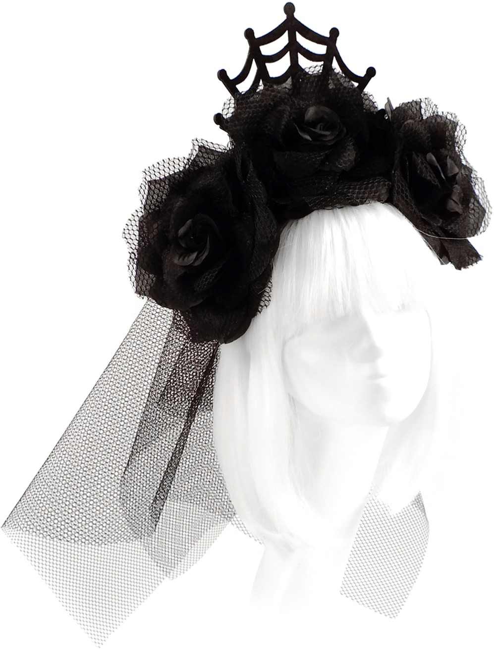 

Обруч Seta Decor Сеньорита марианна с фатой 19-942BLK Черный