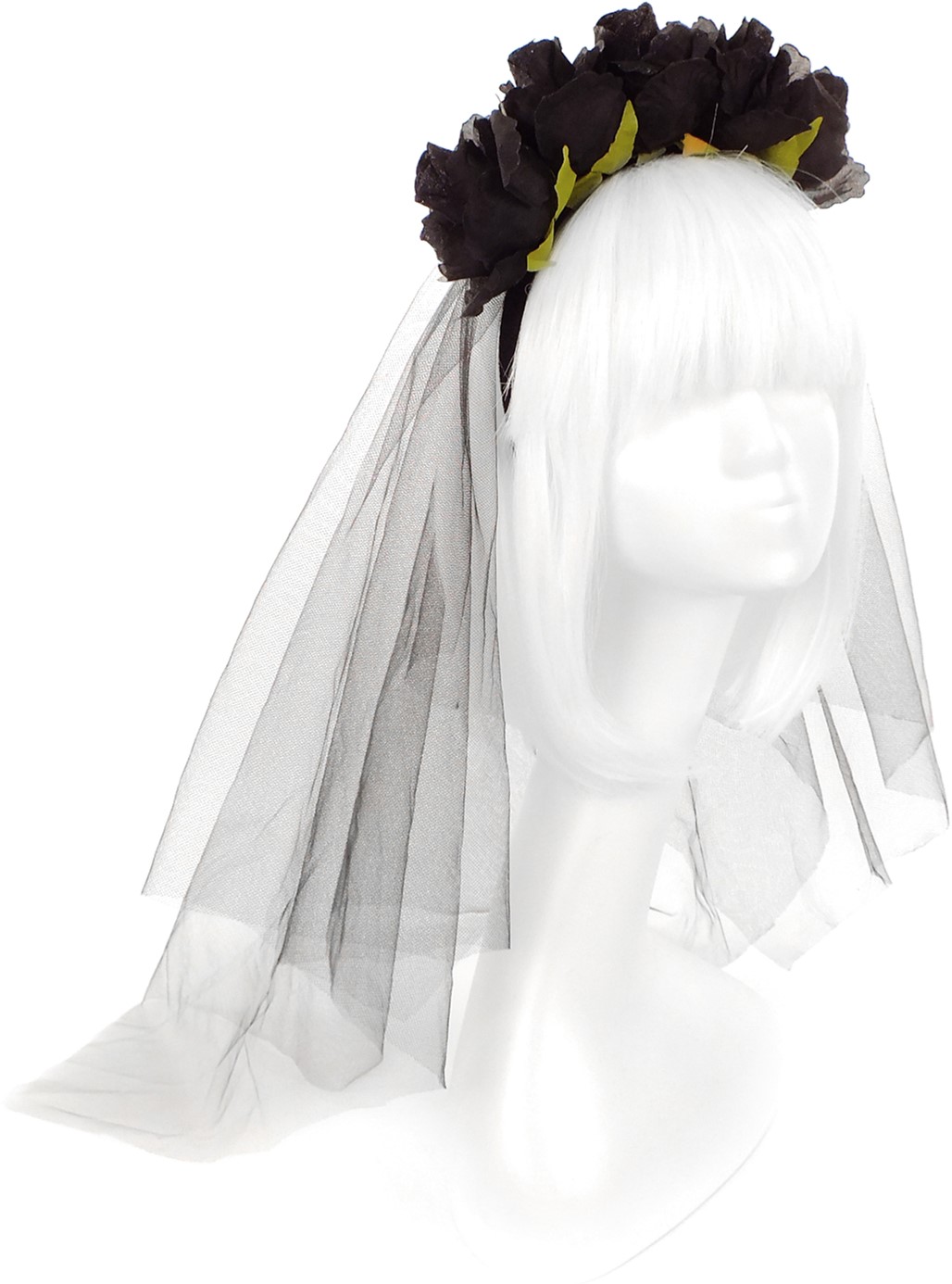 

Обруч Seta Decor Black roses с фатой 19-899BLK Черный