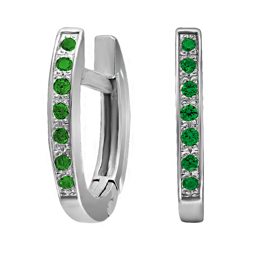 

Серьги из серебра с кубическим цирконием Twiddle Jewelry Зеленый 1.44 г (С007з)