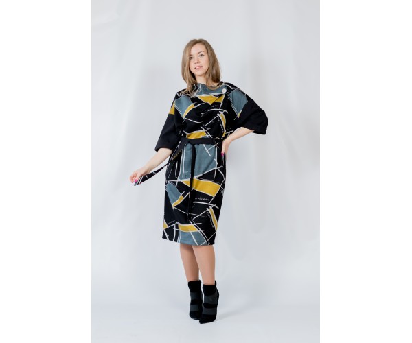 

Платье NITA Л 809-20 черно-желтый, - р, Платье NITA Л 809-20 черно-желтый, 50-52 р.