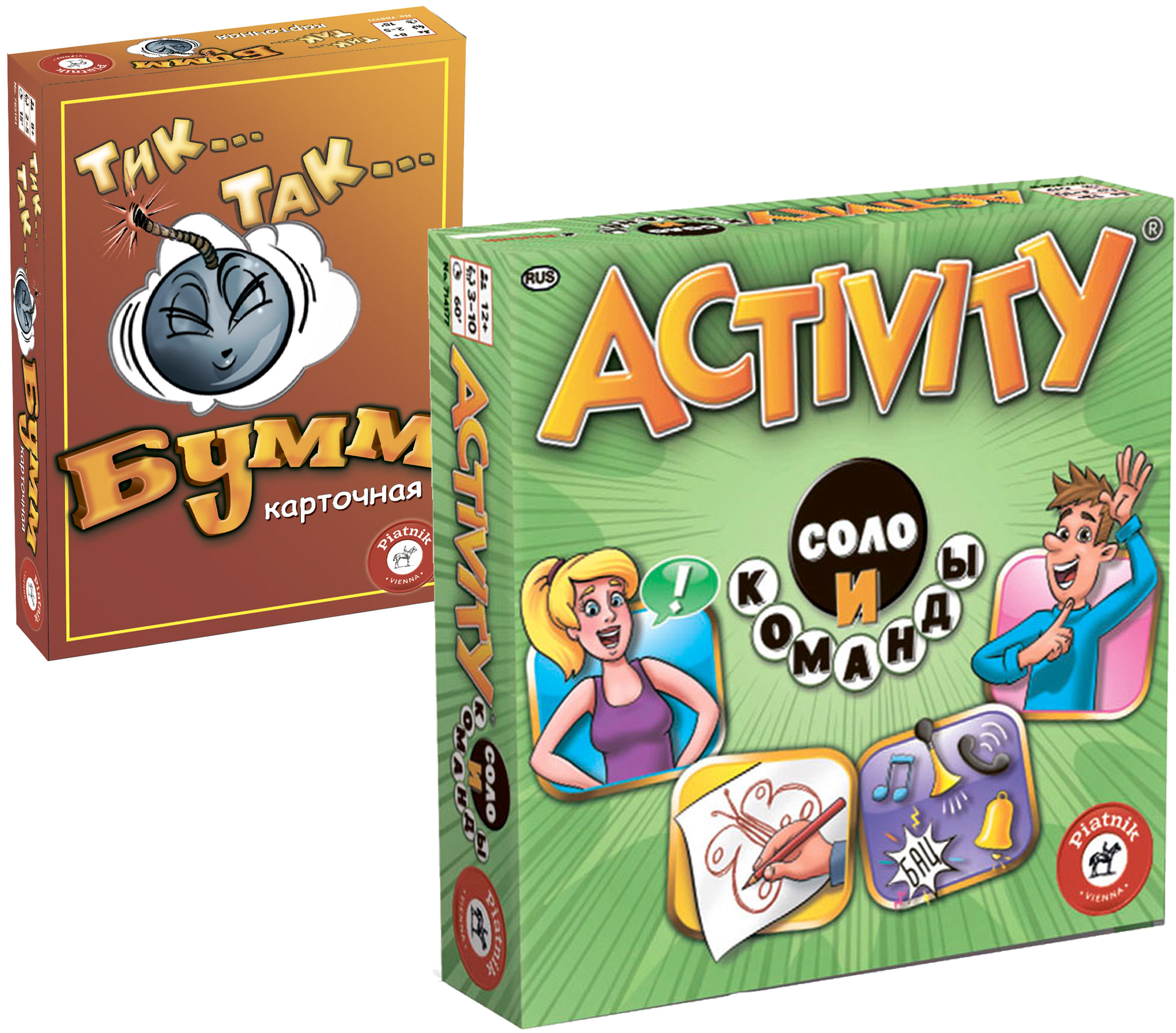 

Набор настольных игр Piatnik Тик Так Бумм + Activity Соло и в команде (714177-85191)