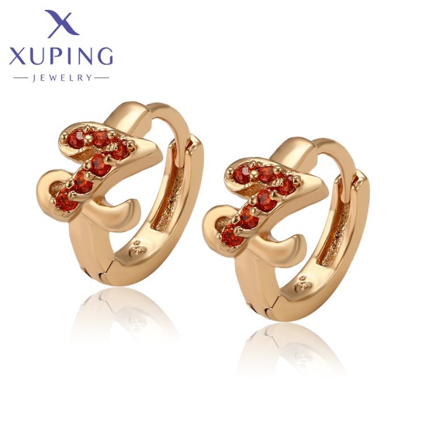 

Серьги Xuping с оранжевыми фианитами позолота 18К 8196000