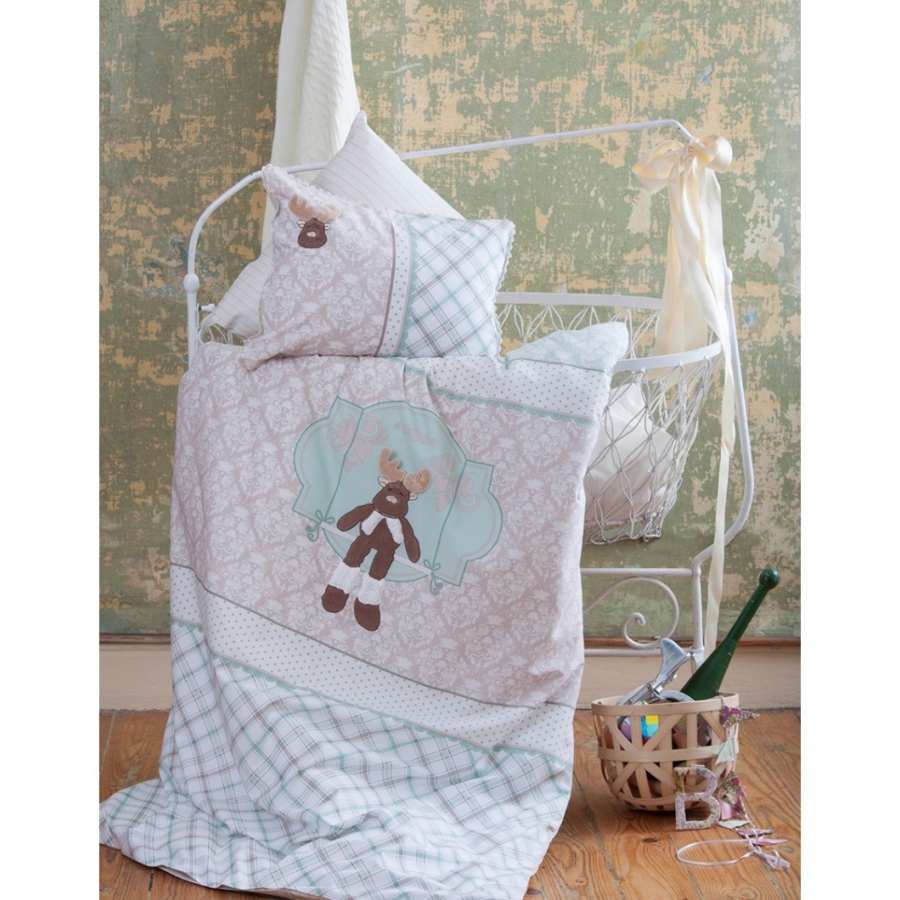 

Постельное белье для младенцев Karaca Home - Deer аппликация зеленое