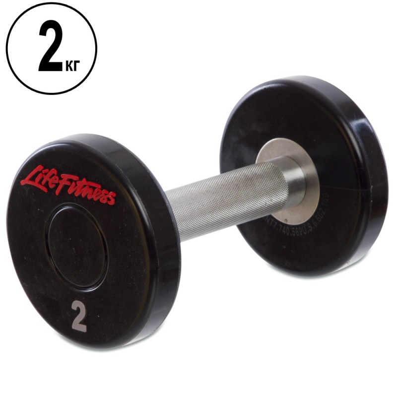 

Гантель цельная профессиональная Life Fitness 1х2 кг, код: SC-80081-2