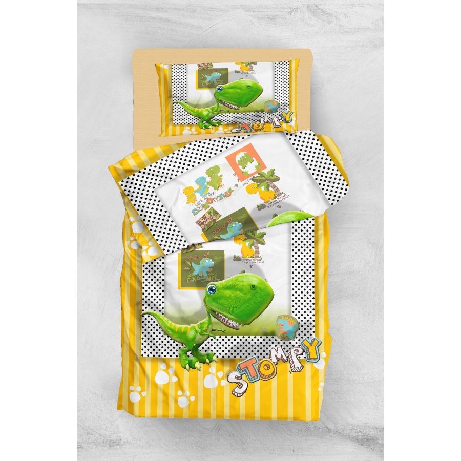 

Постельное бельё Eponj Home 3D Micro Satin - Stompy Sari-Yesil подростковое