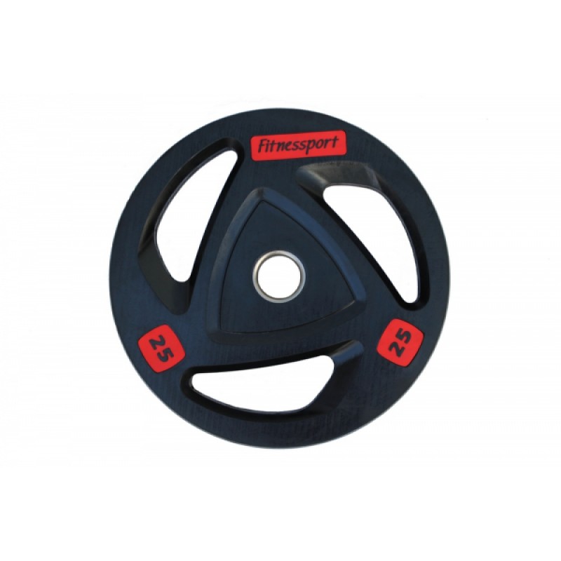 

Диск олимпийский обрезиненный Fitnessport черный 25 кг, код: RCP17-25