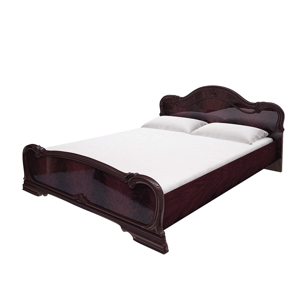 

Кровать двуспальная из ДСП и МДФ 160x200 Футура FT-36-PR MiroMark перо рубино (с каркасом без матраса)