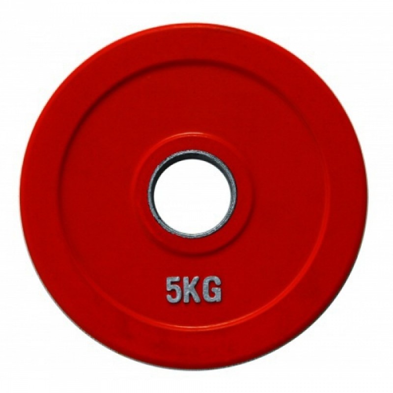 

Диск олимпийский обрезиненный Fitnessport красный 5 кг, код: RCP19-5