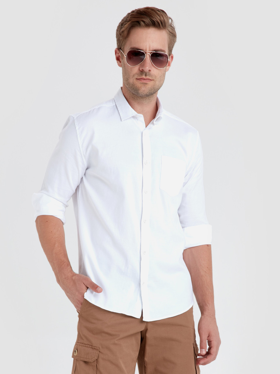 

Мужская рубашка LC Waikiki с карманом на груди  Белая ( LCWShirt-1556-3, Мужская рубашка LC Waikiki с карманом на груди XL Белая ( LCWShirt-1556-3)