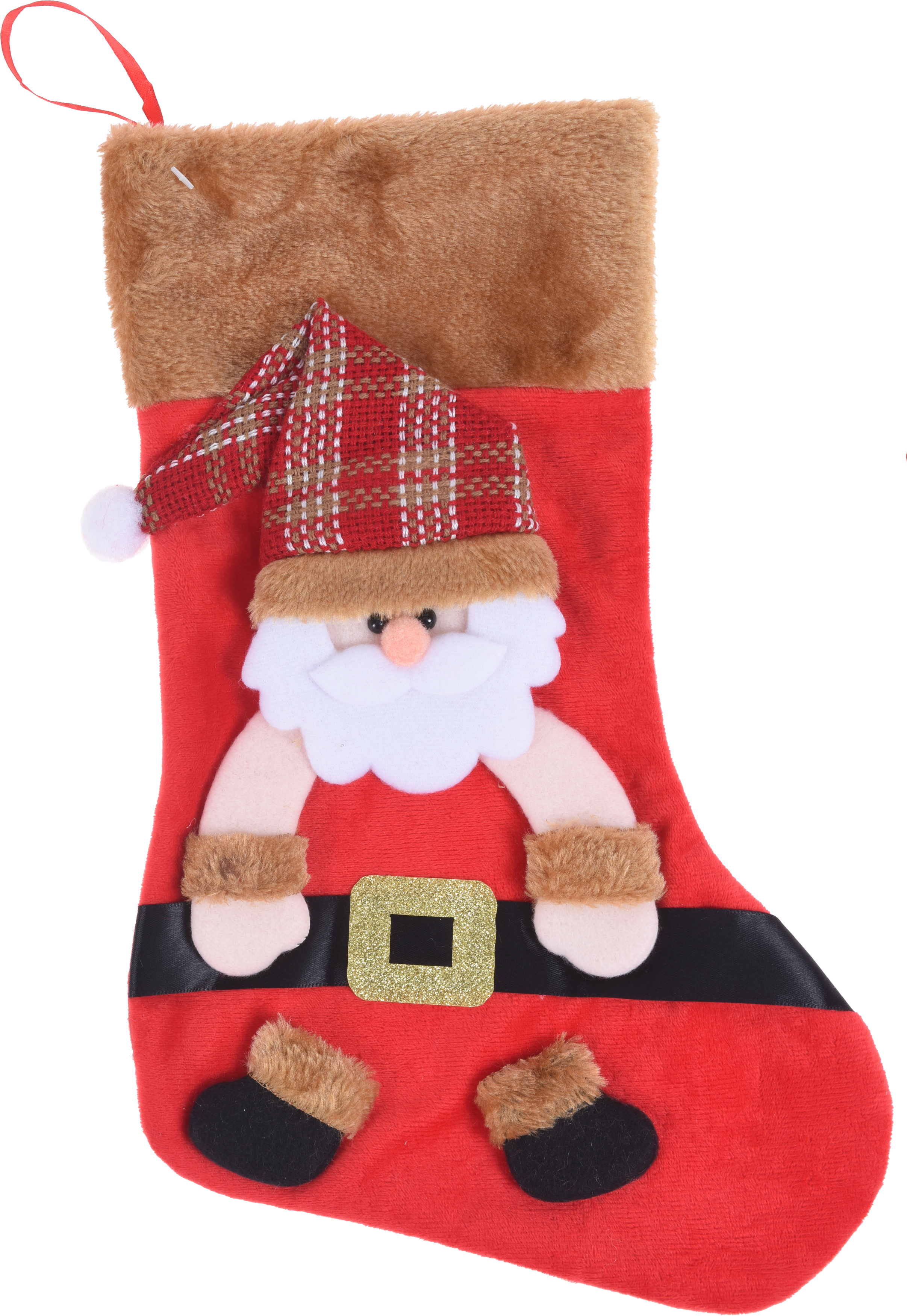 

Носок для подарков Christmas Decoration 3D 38 см (AAF201190_santa)