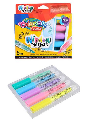 

Маркеры Colorino для рисования на стекле 5 цветов Colorino (39637PTR)