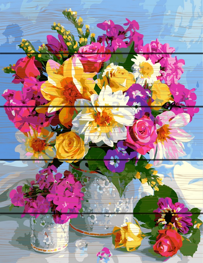 

Картина по номерам 40х50 по дереву Роскошный букет, Rainbow Art (GXT5546) (0096-1248)