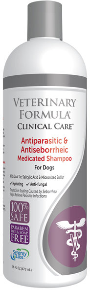 

Veterinary Formula Шампунь Антипаразитарный и Антисеборейный Antiparasitic & Antiseborrheic для собак 473 мл