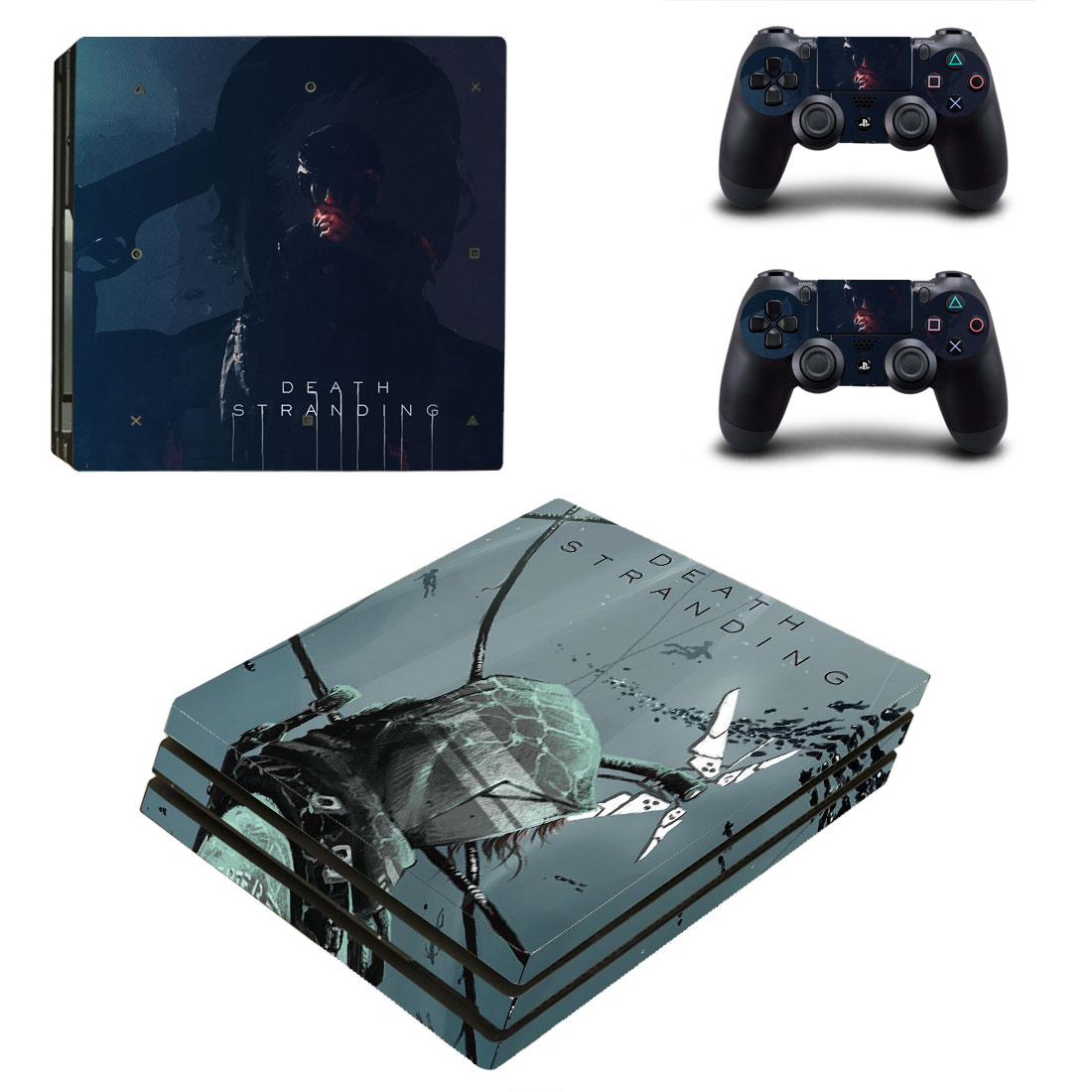 

Виниловые наклейки на PS4 PRO и Dualshock Death Stranding Sony PlayStation 4 Pro Custom Skin Playsole Vinyls (PV1009)