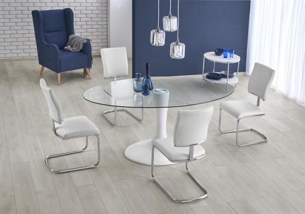 

Стеклянный стол Halmar CORAL 180/100/76 см Прозрачный/Белый