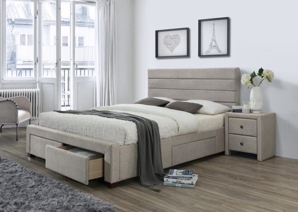 

Кровать Halmar KAYLEON 160х200 Бежевая
