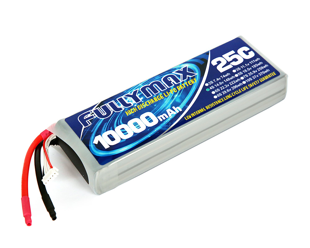 

Аккумулятор Fullymax 14.8V 10000mAh Li-Po 4S 25C UAV