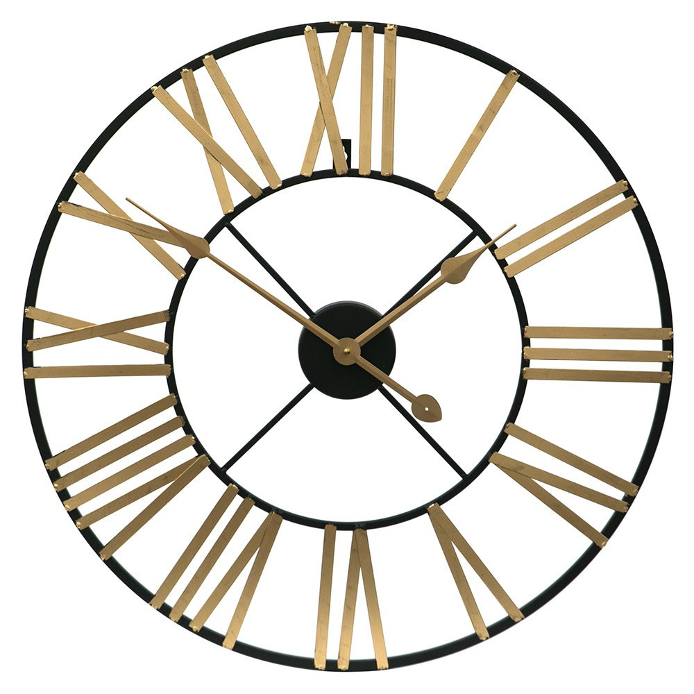 

Часы настенные металлические в стиле лофт - Milano gold 60 cm