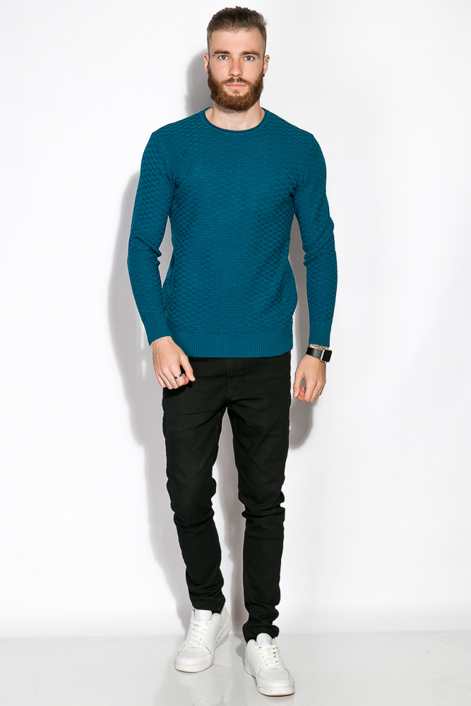 

Джемпер однотонный Time of Style 520F014  Бирюзовый, Джемпер однотонный Time of Style 520F014 L Бирюзовый