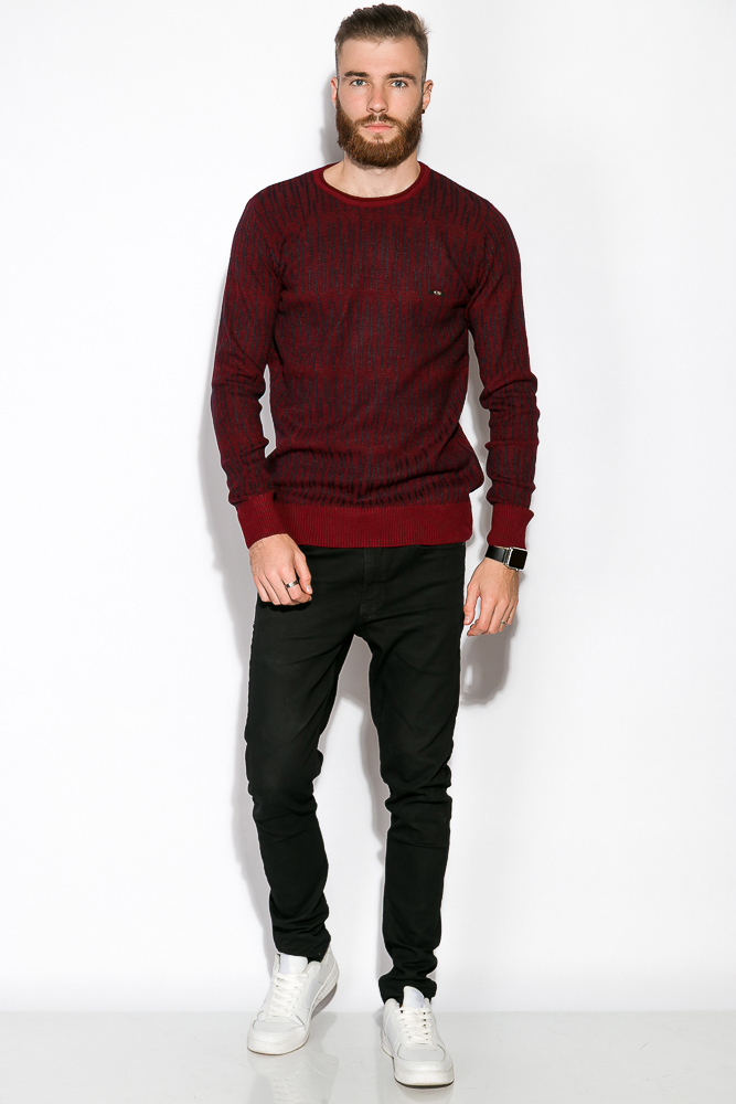 

Джемпер мелкой вязки Time of Style 520F012 XL Бордовый/темно-синий