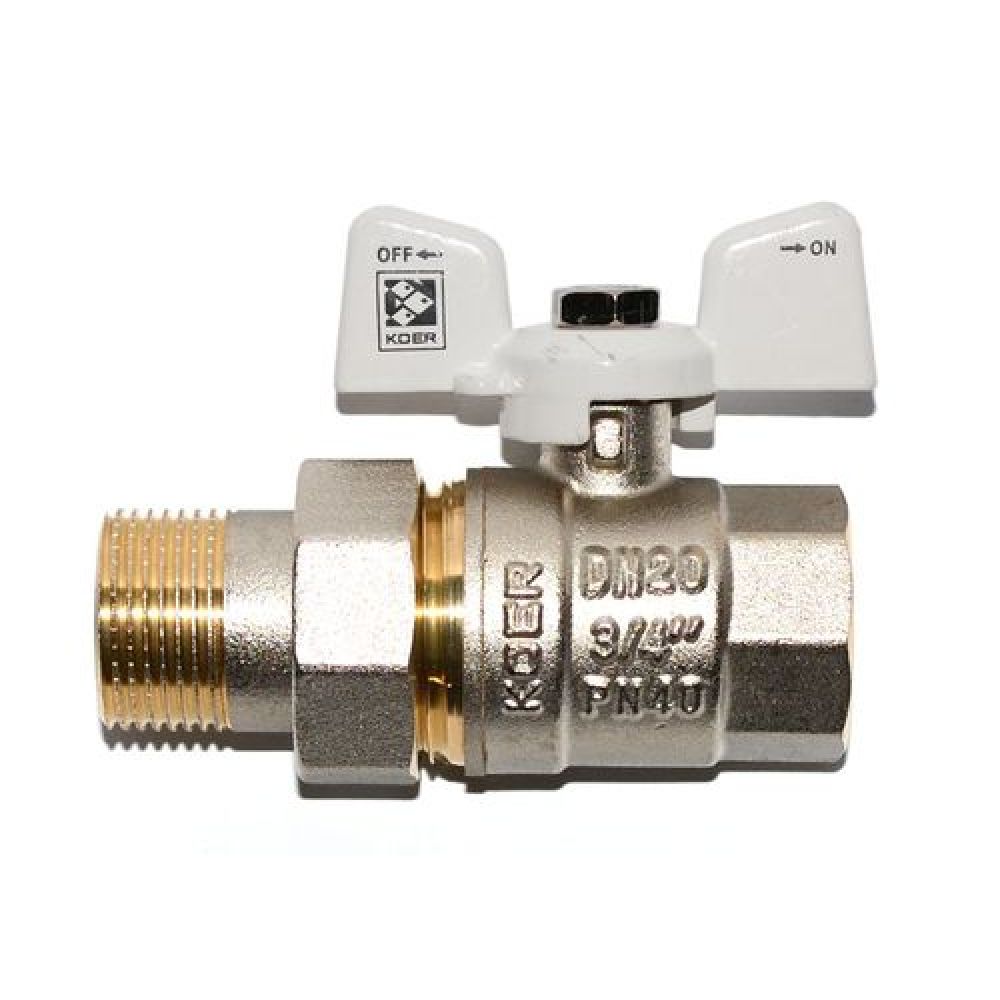 

КРАН С АМЕРИКАНКОЙ 3/4 WHITE KOER (21105)