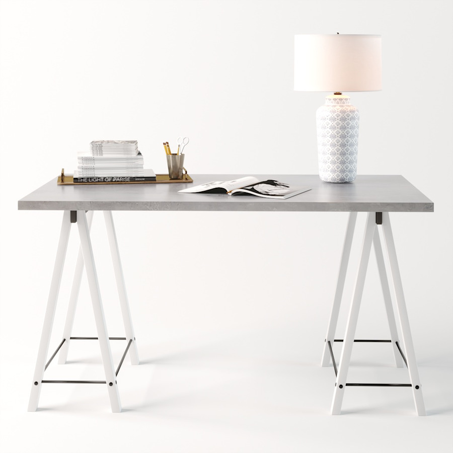 

Письменный стол Fenster Авангард Урбан-Белый 75х140x75