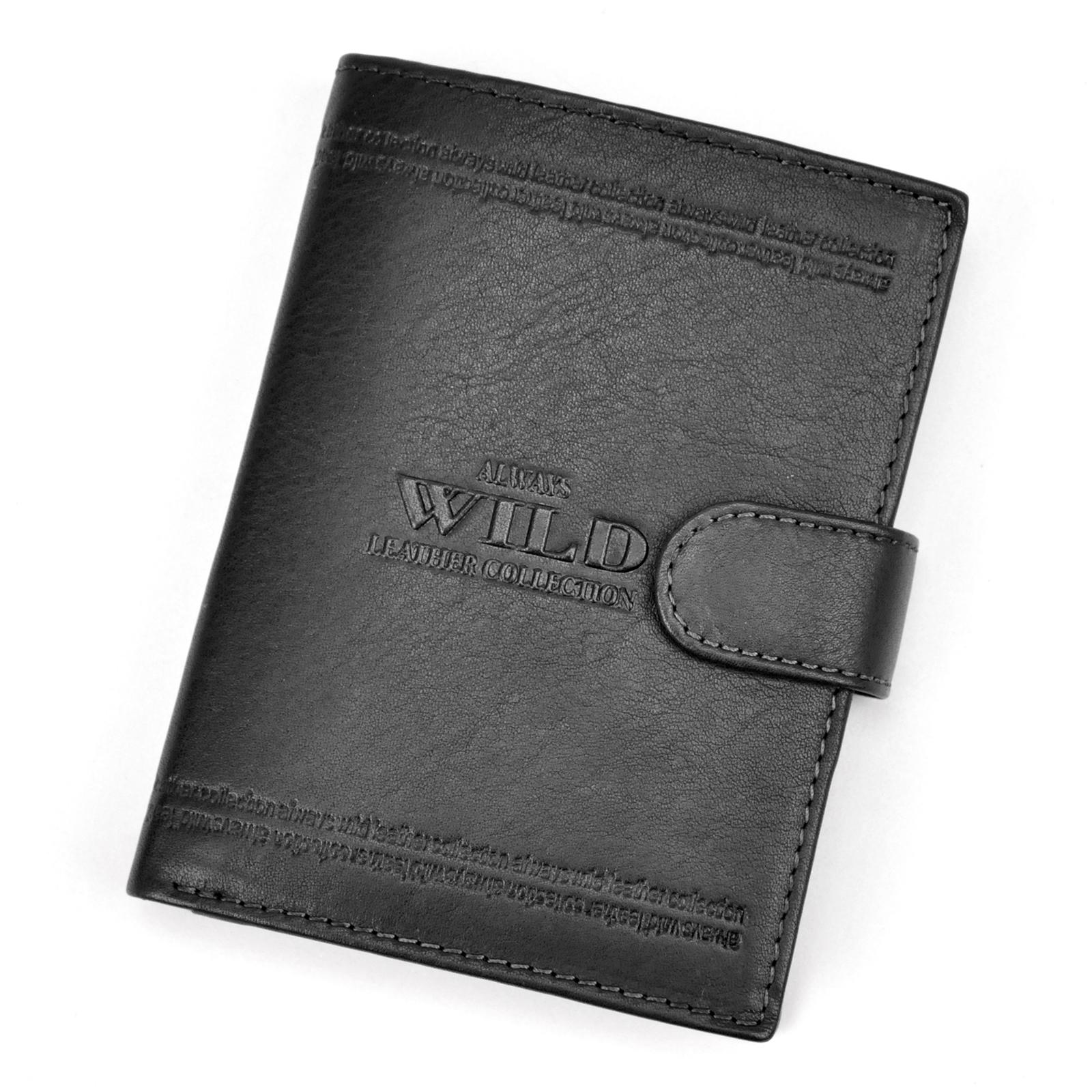 

Мужской кожаный кошелек Wild N4L-WCA Черный