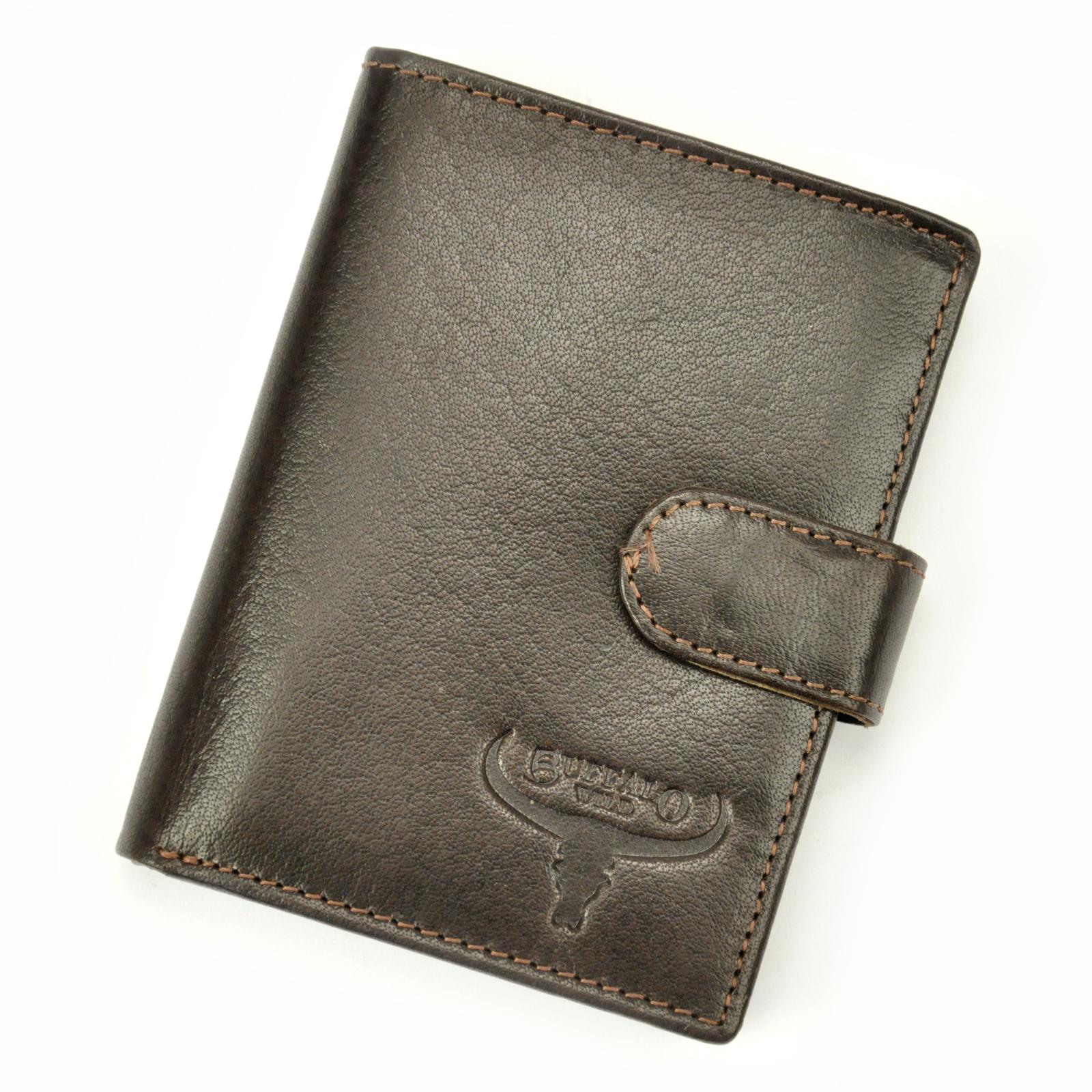 

Мужской кожаный кошелек Wild BUFFALO N4L-BWJ RFID Коричневый