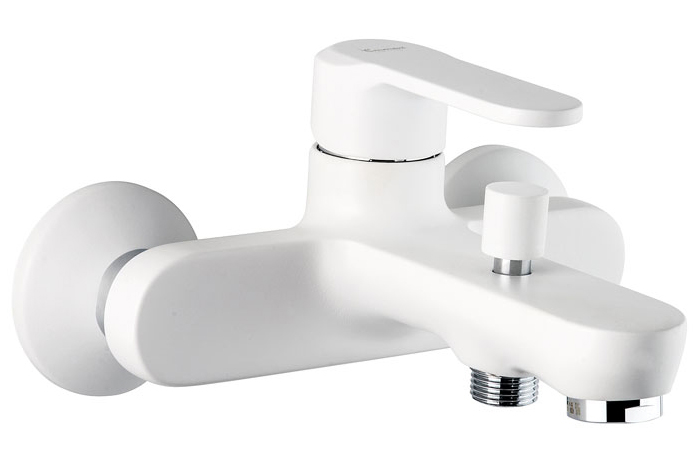 

Смеситель для ванны Emmevi Nefer BIO77001 без\акс (белый-хром)