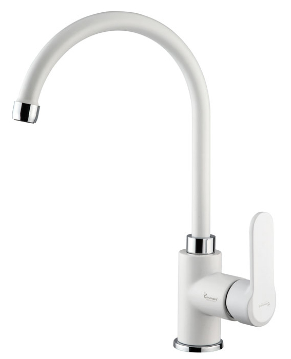 

Смеситель для кухни Emmevi Nefer Small BIO770077 (белый-хром)
