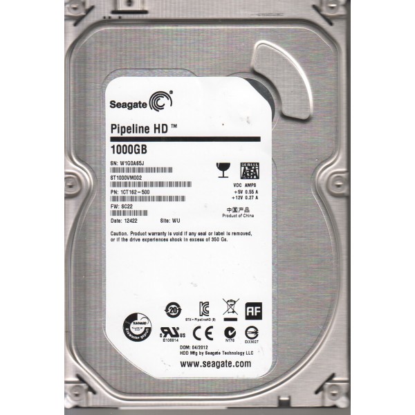 

Накопитель HDD SATA 1.0TB Seagate Pipeline HD 5900rpm 64MB (ST1000VM002)