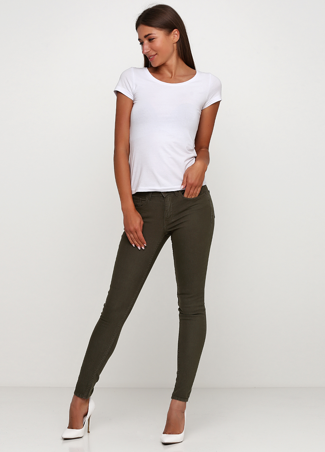 

Джинсы H&M 40 Хаки 0412707_хаки_01