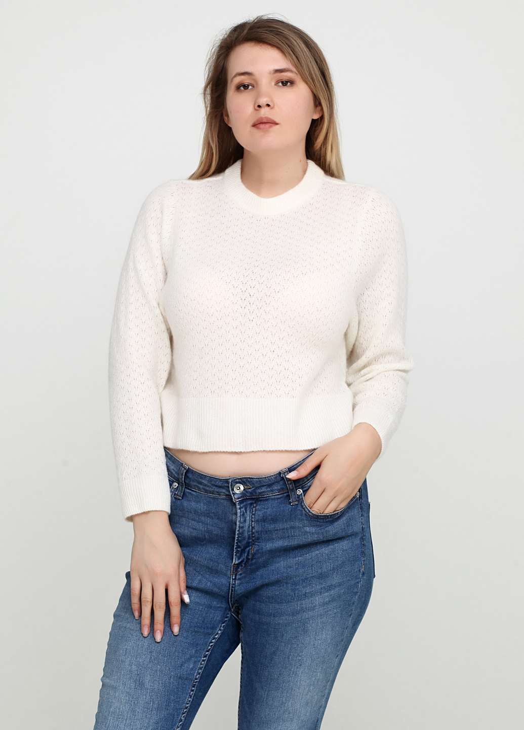 

Свитер H&M L Белый. 0518205_белый_01