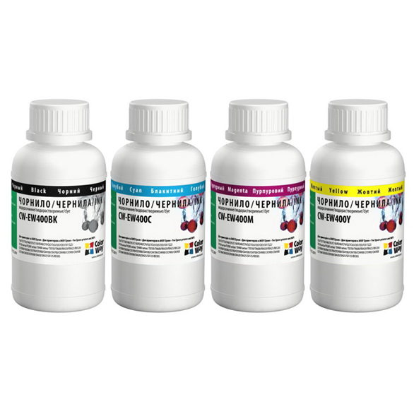 

Комплект чернил CW Epson T26/C91 BK/С/M/Y (CW-EW400SET02) 4*200г