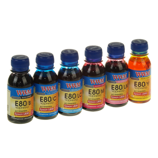 

Комплект чернил WWM EPSON L800 B/C/M/Y/LC/LM (E80SET-2) 6*100г с повышенной светостойкостью
