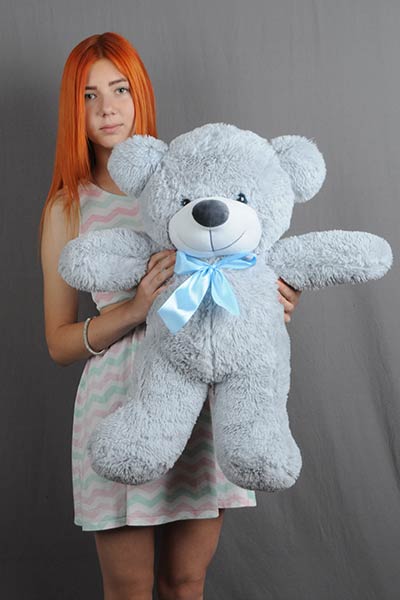 

Пюшевый мишка Мишкин Дом Рафаэль 80 cm Серый
