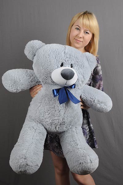 

Пюшевый мишка Мишкин Дом Плюх 90 cm Серый