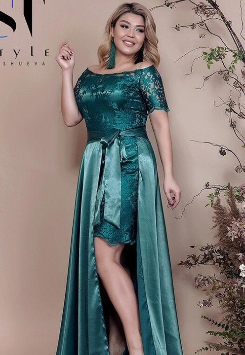 

Платье G&M k-51883 52 Размер цвет бутылка