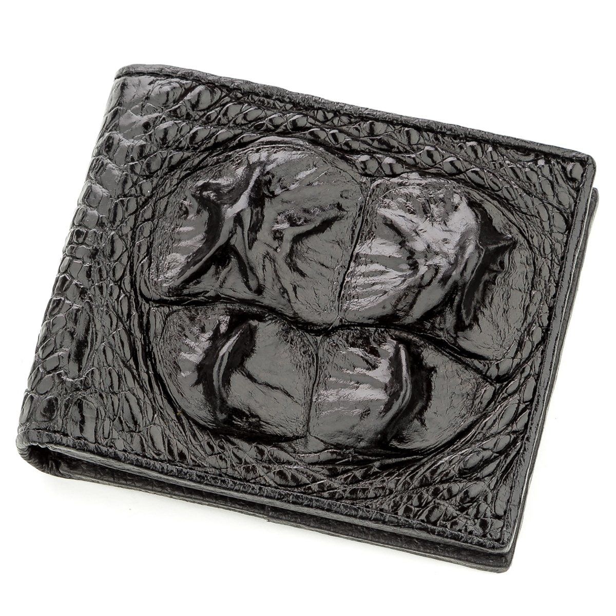 

Бумажник мужской CROCODILE LEATHER 18582 из натуральной кожи крокодила Черный